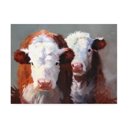 Carolyne Hawley 'Buddies Cows' Canvas Art,24x32